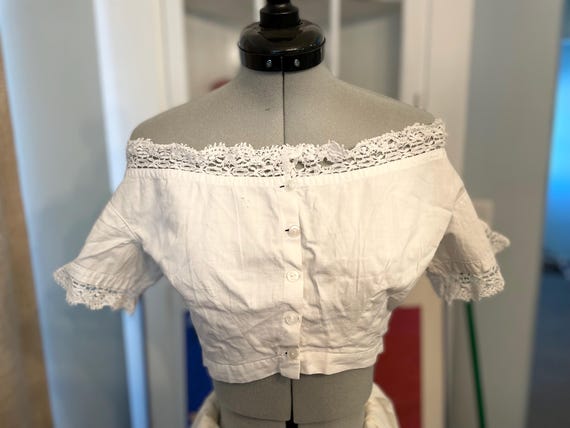 1860’s antique original civil war era corset cover