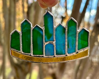 Emerald City Stained Glass Pendant: Wizard of Oz Necklace