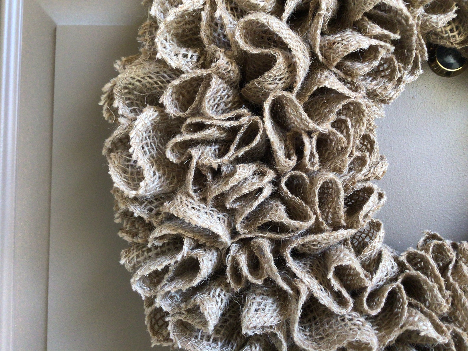 Burlap Ruffled Wreath Etsy
