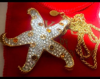 KJL Kenneth Jay Lane stunning starfish necklace vintage