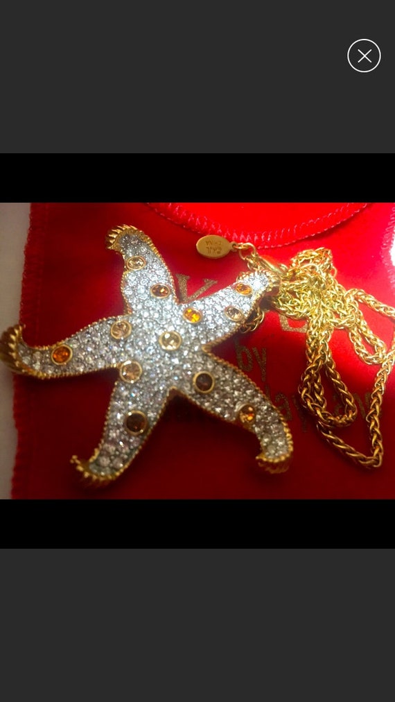 KJL Kenneth Jay Lane stunning starfish necklace vi