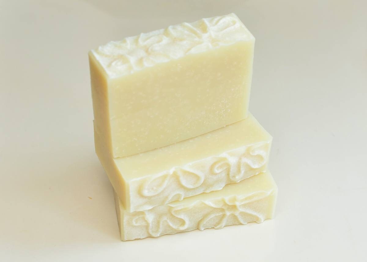 Set of 3 Natural White Soaps with Zinc Made on Request Etsy