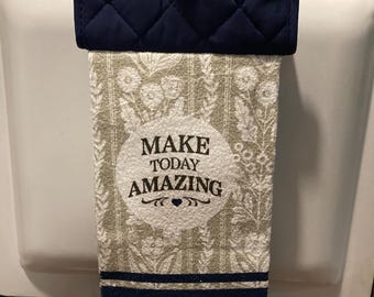 Hanging Kitchen Towel with Potholder: Oven, Dish, Hand Towel