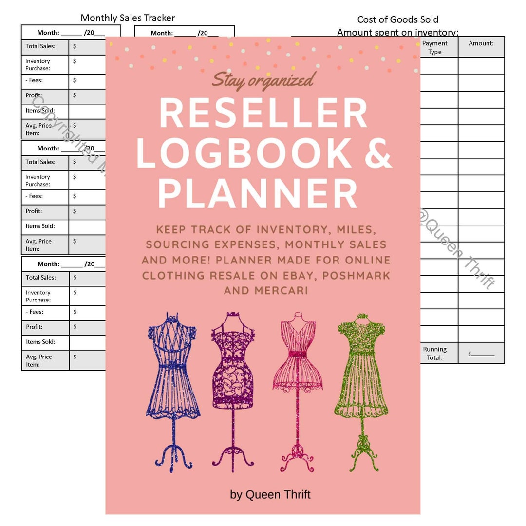 Reseller Logbook &amp; Planner for Online Clothing Sellers - Etsy
