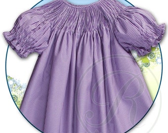 lilac gingham school dress