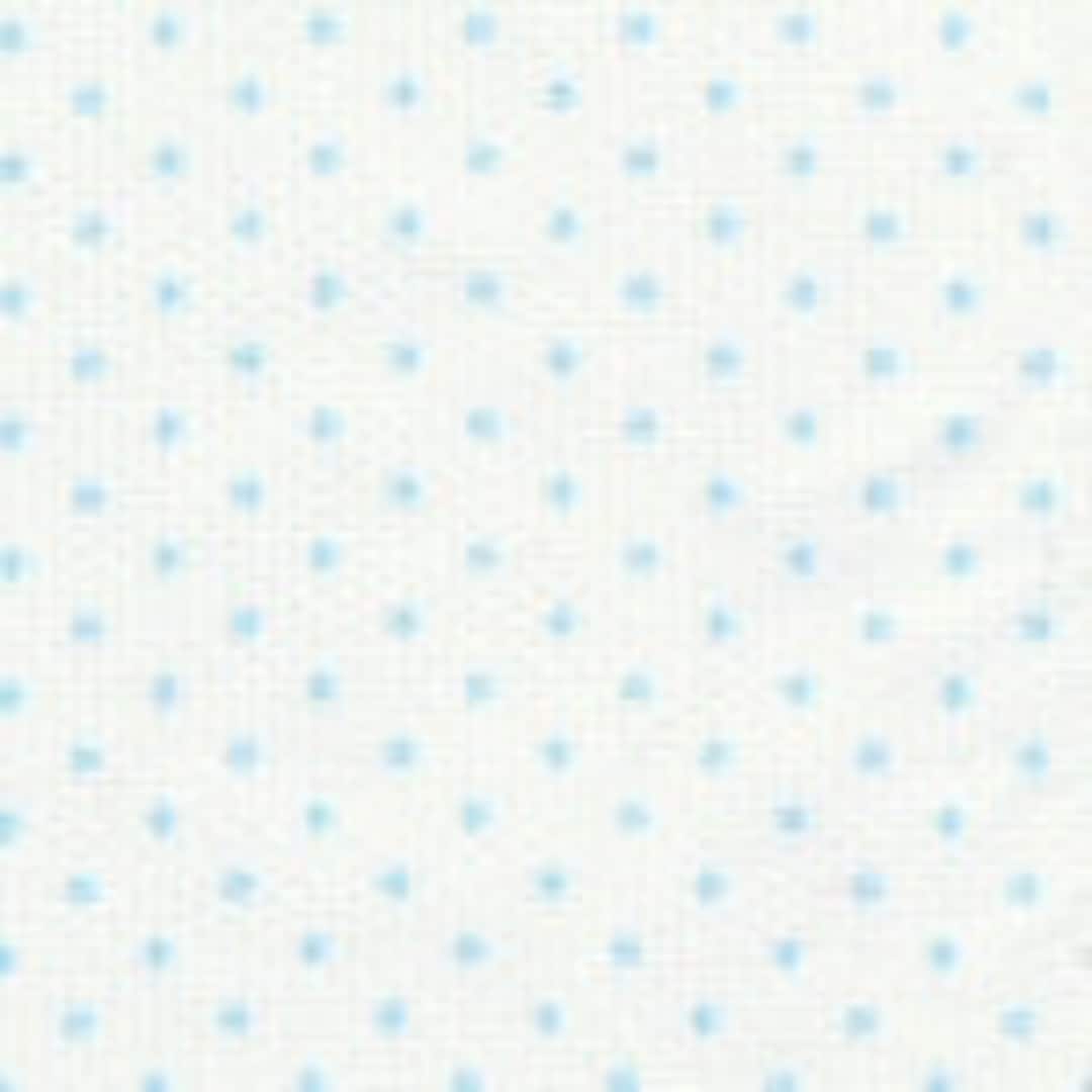 Tiny Blue Dots on White Pique Fabric by Fabric Finders Etsy