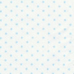 Tiny Blue Dots on White Pique Fabric by Fabric Finders