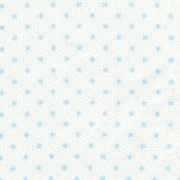 Tiny Blue Dots on White Pique Fabric by Fabric Finders