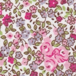 Pink and Lavender Floral Fabric by Fabric Finders