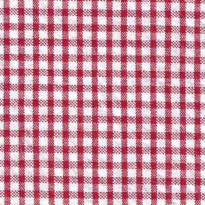Red Check Seersucker Fabric by Fabric Finders