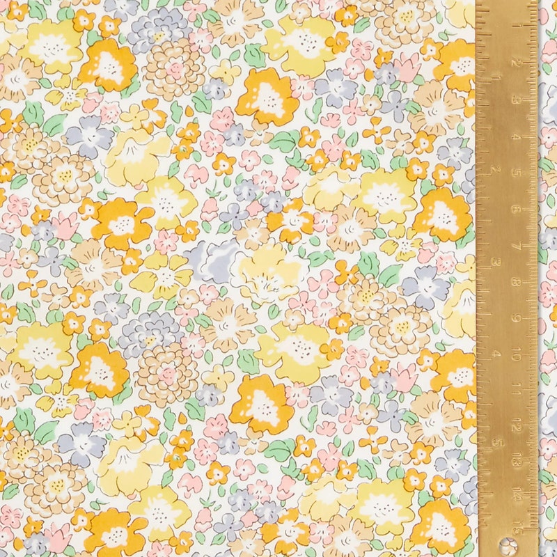 A Pretty, Rare, Discontinued Liberty Tana Lawn 13 X 9 Fabric Red, Blue and Yellow 'mini Pavillion' - UK