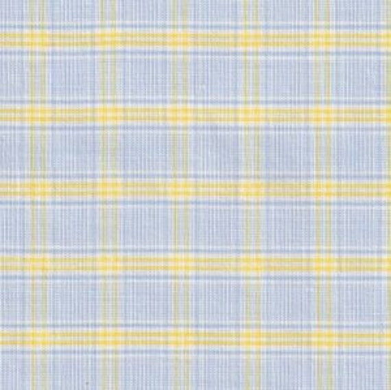 Yellow and Blue Plaid Fabric by Fabric Finders - Sew -Sewing - Quilt - Quilt