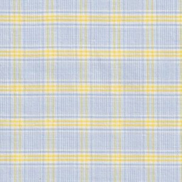 Yellow and Blue Plaid Fabric by Fabric Finders - Sew -Sewing - Quilt - Quilt