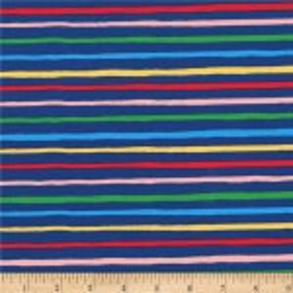 Lola Dutch Stripe Fabric Celestial par Michael Miller Fabrics