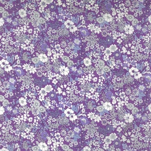 Purples and White Floral Lawn by Kokka for EE Schenck