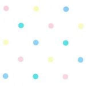 Tissu piqué pastel à pois sur blanc par Fabric Finder
