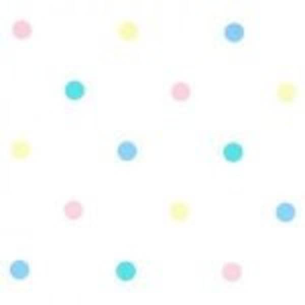 Pastel Polka Dot On White Pique Fabric by Fabric Finders