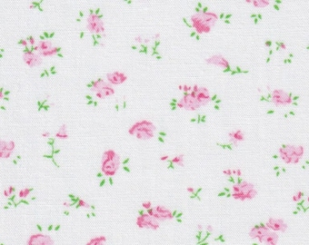 Fabric Findersのピンクとグリーンの花柄生地