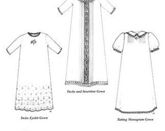 Aline Christening Gowns II Pattern by Ginger Snaps Designs Etsy