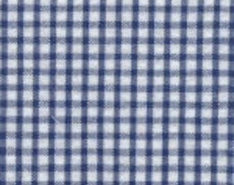 Tela de seersucker a cuadros azul marino de Fabric Finders