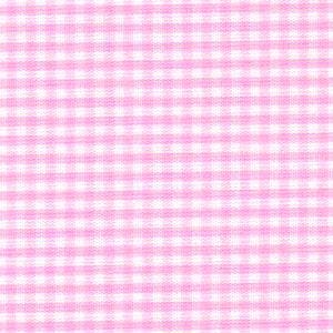 Bubblegum Pink Gingham 1/16&quot; Fabric by Fabric Finders