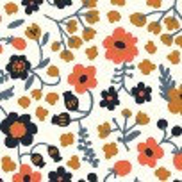 Cream Bella Organic Cotton Lawn Fabric by Designer Kristen Balouch for Birch Fabrics