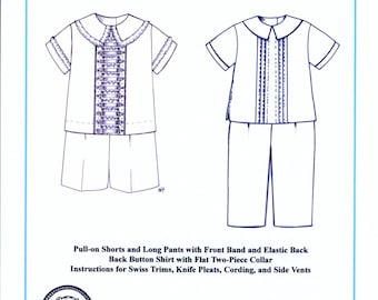 Hudson's Sunday Suit Pattern by Ginger Snaps Designs