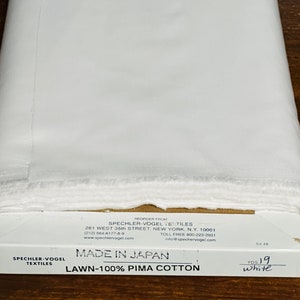 White Japanese Lawn Fabric by Spechler Vogel