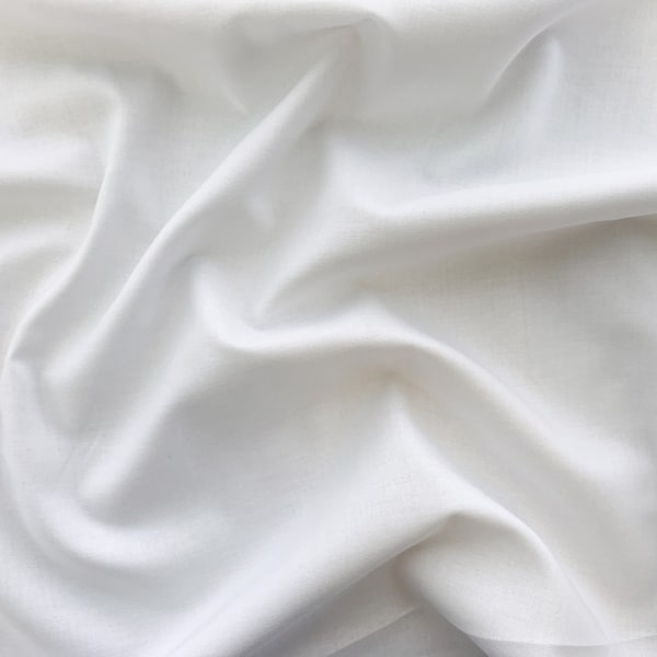 White Pima Cotton Batiste Fabric by Spechler Vogel New York