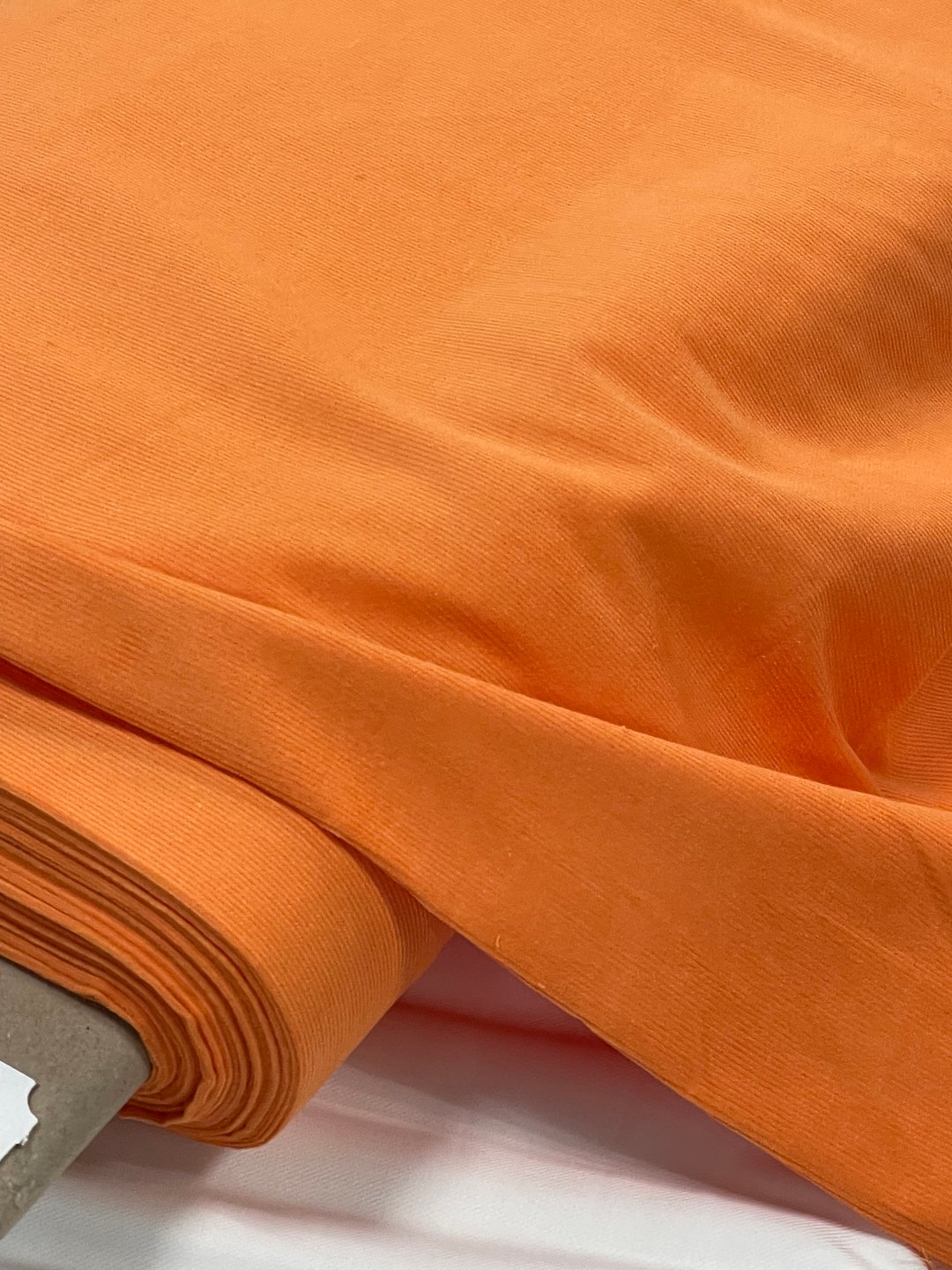 Orange Corduroy Fabric by Fabric Finders - Etsy