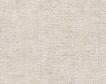 May include: A close-up of a beige, woven fabric with a subtle texture. The fabric has a natural, linen-like appearance.