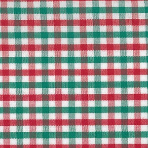 Red and Green Check Fabric by Fabric Finders
