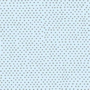 Pode incluir: Um fundo azul com um padrão de pequenos quadrados e círculos pretos.