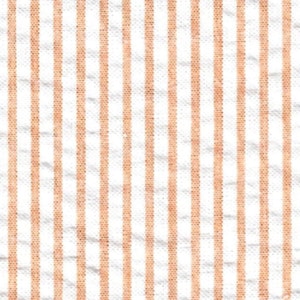 Orange Stripe Seersucker Fabric by Fabric Finders