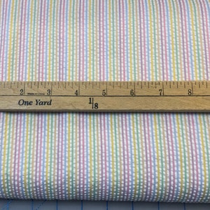 Pastel Stripe Seersucker Fabric by Spechler-Vogel