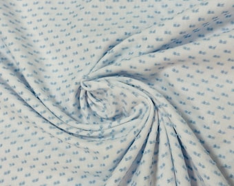 Blauw imperial polykatoen ouderwets gestippeld Zwitsers - Spechler Vogel-stof