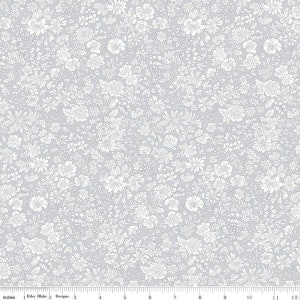 Liberty Emily Belle Shadow Grey Floral Fabric by Riley Blake - Quilting Cotton
