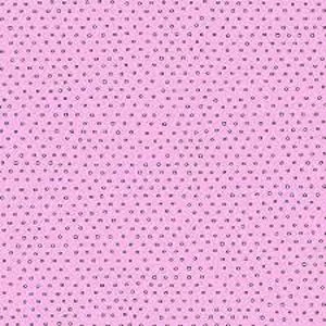 Puede incluir: Un fondo rosa con un patrón de pequeños cuadrados y círculos negros.