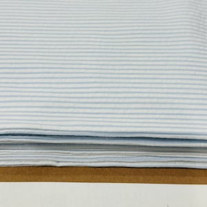 Blue Striped Seersucker Fabric by Fabric Finders
