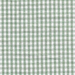 Könnte beinhalten: Nahaufnahme eines grün-weiß karierten Stoffes. Der Stoff hat ein klassisches Karomuster mit gleichmäßig verteilten weißen und gedeckten grünen Quadraten. Die Textur des Stoffes ist sichtbar, was auf ein gewebtes Material hindeutet.