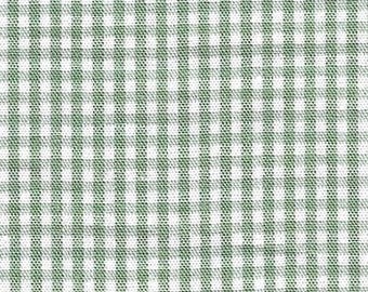 Tkanina w kratkę Gingham w kolorze szałwiowej zieleni, 1/16 cala, firmy Fabric Finders