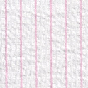 Pink Stripe Seersucker Fabric by Fabric Finders