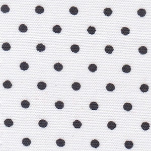 Black Dots on White Fabric by Fabric Finders