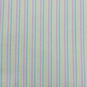 Pastel Stripe Seersucker Fabric by Fabric Finders