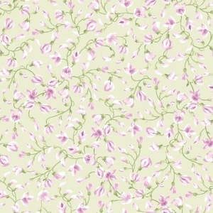Sugar Lilac Floral Fabric in Green by Maywood Studio