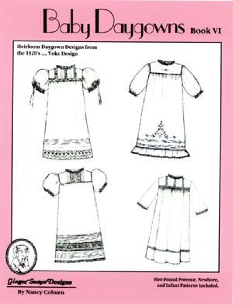 Baby Daygowns Book VI Patterns by Ginger Snaps Designs Etsy