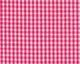 Raspberry Gingham 1/16" Fabric by Fabric Finders