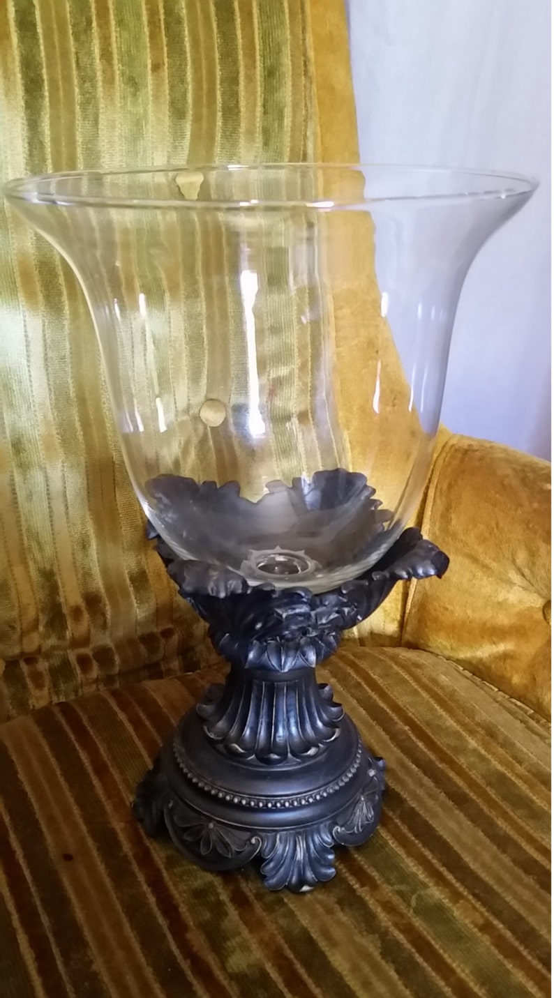 Hgp Decorative Glass Vase Urn Candle Holder Home Sweet Decor Etsy