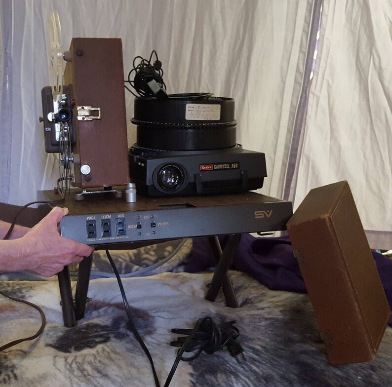 Kodak Carousel 750 Projector Keystone Sixty K 8mm Sv Table Kalart Splicer Balance Negative Viewer L43 Lite Bar Microscope Telescope Bundle