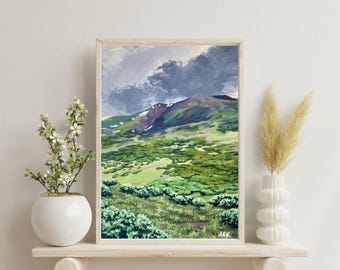 Üppiger Gebirgspass // Colorado Druck // Wanddeko // Rocky Mountain Wandbild